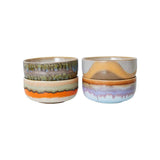 HK Living 70s CERAMICS Set van 4 Dessert Kommetjes, Reef