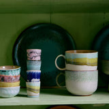 HK Living 70s CERAMICS Set van 4 Eierdopjes, Vibrance