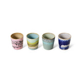 HK Living 70s CERAMICS Set van 4 Eierdopjes, Vibrance