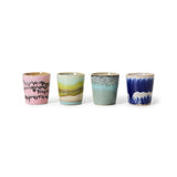 HK Living 70s CERAMICS Set van 4 Eierdopjes, Vibrance