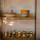 HK Living 70s CERAMICS Set van 4 Espresso Tasjes, Brutalism