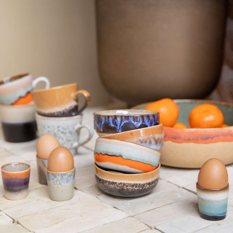 HK Living 70s CERAMICS Set van 4 Tapas Bowls, Crystal