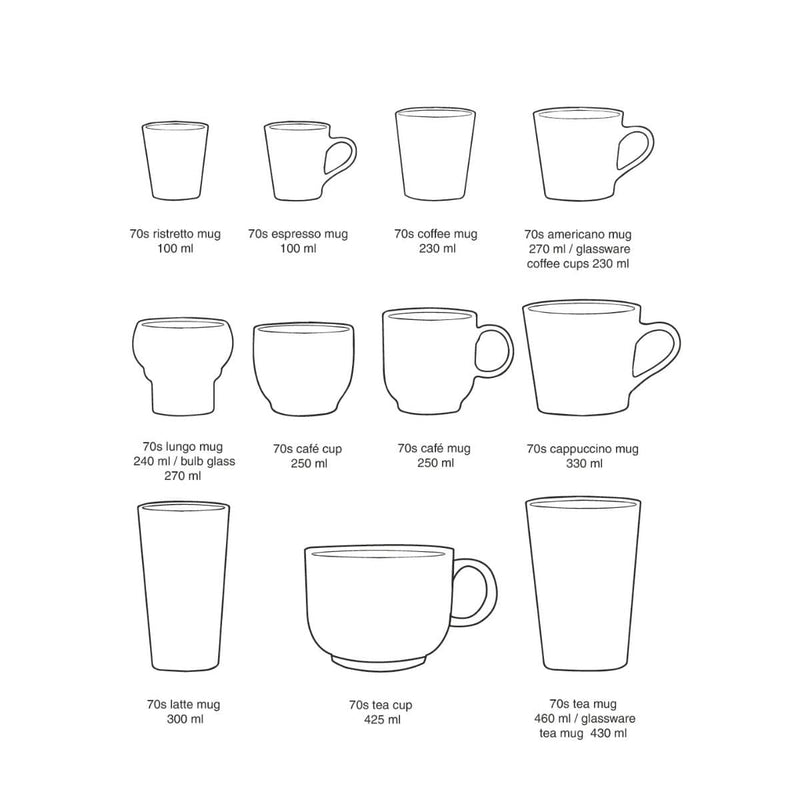 HK Living 70s CERAMICS Set van 6 Koffiemokken, Surreal