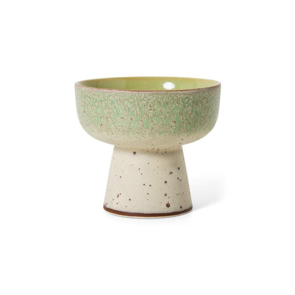 HK Living 70s CERAMICS Tapas schaal op voet, Slush