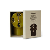 HK Living Retro ceramic clock olive
