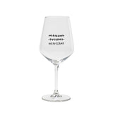 Holy Aperoly Wijnglas met quote, Monday Tuesday Winesday