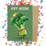 Höngry Verjaardagskaart met broccoli, Hiep hiep hoera!