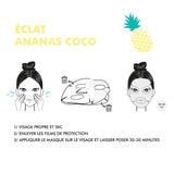 Inuwet FRUIT COLLECTION Bio-Cellulose Gezichtsmasker Radiance, Ananas