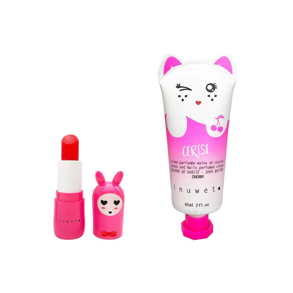 Inuwet Geschenkset Handcrème & Lippenbalsem, Kers