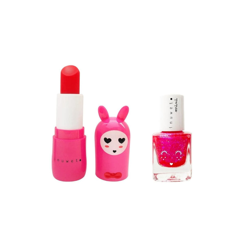 Inuwet Geschenkset Lippenbalsem & Kindernagellak, Kers & Aardbei