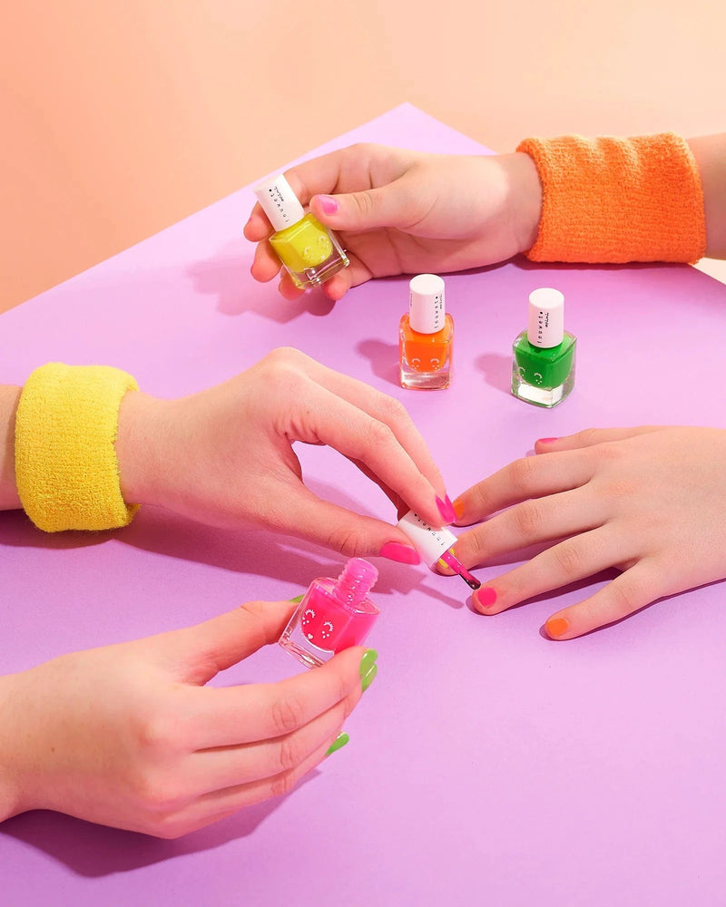Inuwet Kindernagellak op waterbasis met Bubble Gum geur, Neon roze