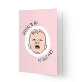 Kaart Blanche Geboortekaartje voor een meisje, No Sleep Club
