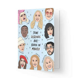 Kaart Blanche Verjaardagskaart, Legends March