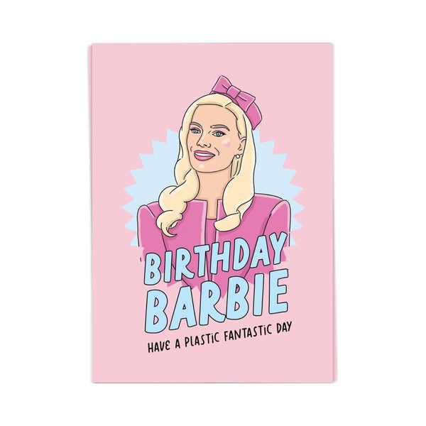 Kaart Blanche Wenskaart dubbel, Birthday Barbie