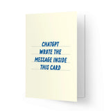 Kaart Blanche Wenskaart dubbel, Chatgpt Message
