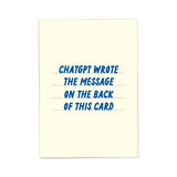 Kaart Blanche Wenskaart dubbel, Chatgpt Message