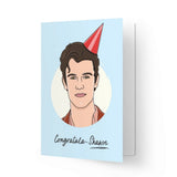 Kaart Blanche Wenskaart dubbel, Congratulashawn
