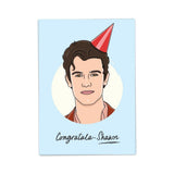 Kaart Blanche Wenskaart dubbel, Congratulashawn