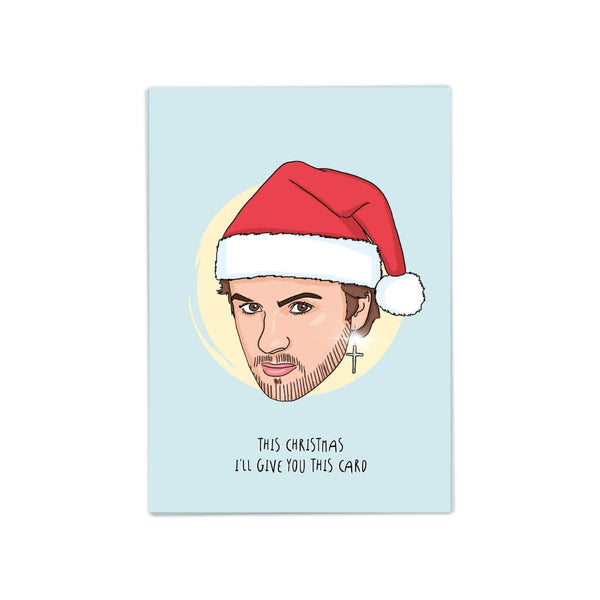 Kaart Blanche Wenskaart dubbel, This Christmas I'll give you this card