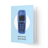 Kaart Blanche Wenskaart dubbel, Vintage phone