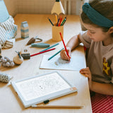 Kidywolf KIDYDRAW PAD Verlicht Tekentablet om over te Tekenen, Eten van over de hele Wereld