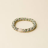 Kknekki MIX GLITTER Haarelastiek & Armbandje, Army & Yellow