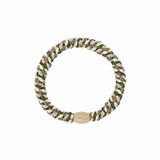 Kknekki MIX GLITTER Haarelastiek & Armbandje, Army & Yellow