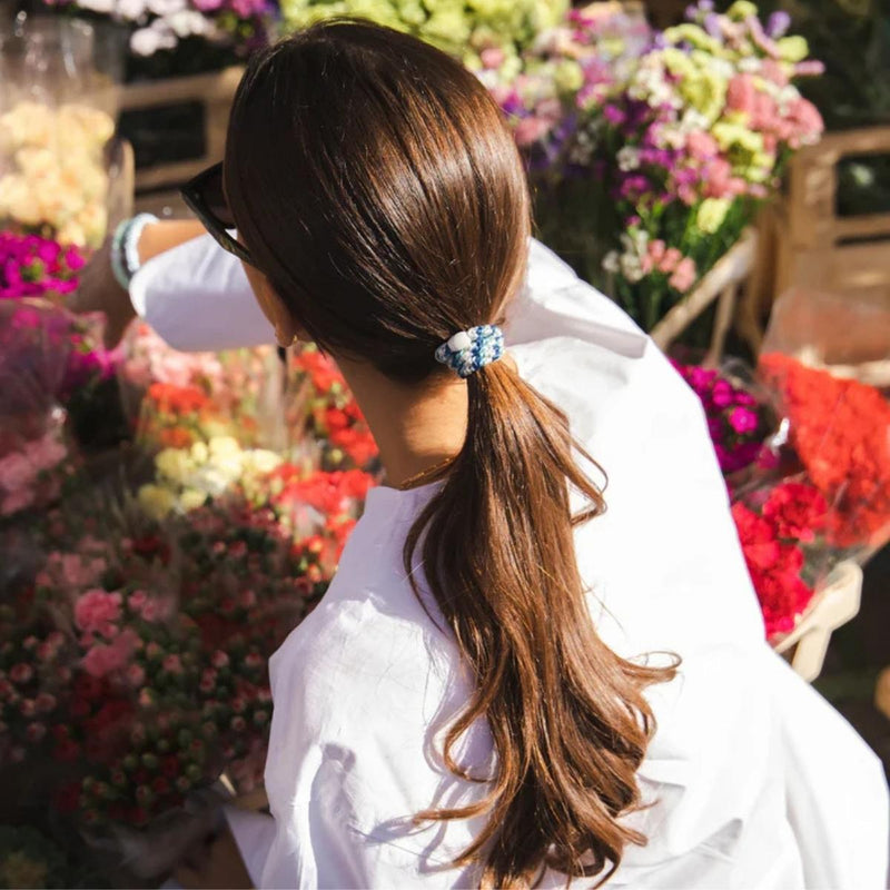 Kknekki MIX GLITTER Haarelastiek & Armbandje, Electric Blue & Turquoise