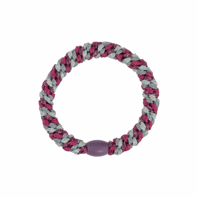 Kknekki MIX GLITTER Haarelastiek & Armbandje, Grape & Aqua