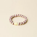 Kknekki MIX GLITTER Haarelastiek & Armbandje, Grape & Yellow