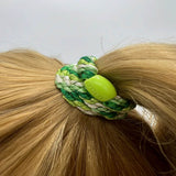 Kknekki MIX GLITTER Haarelastiek & Armbandje, Grass Green