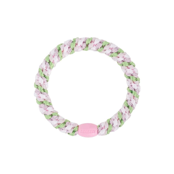 Kknekki MIX GLITTER Haarelastiek & Armbandje, Grass Green & Pink