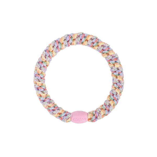 Kknekki MIX GLITTER Haarelastiek & Armbandje, Pastel Circus