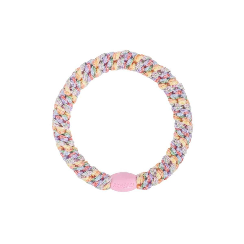 Kknekki MIX GLITTER Haarelastiek & Armbandje, Pastel Circus