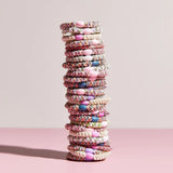 Kknekki MIX GLITTER Haarelastiek & Armbandje, Pastel Circus