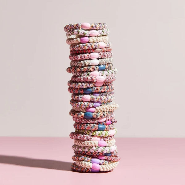 Kknekki MIX GLITTER Haarelastiek & Armbandje, Pastel Circus