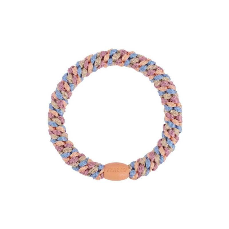 Kknekki MIX GLITTER Haarelastiek & Armbandje, Peach & Blue