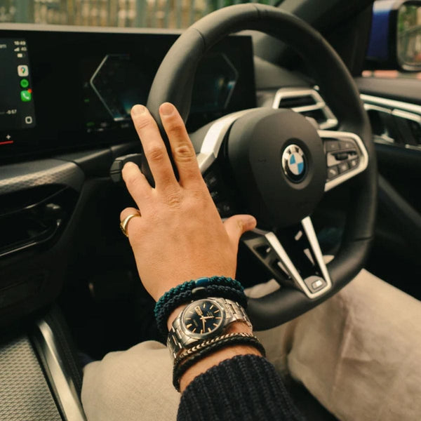 Kknekki MIX GLITTER Haarelastiek & Armbandje, Petrol