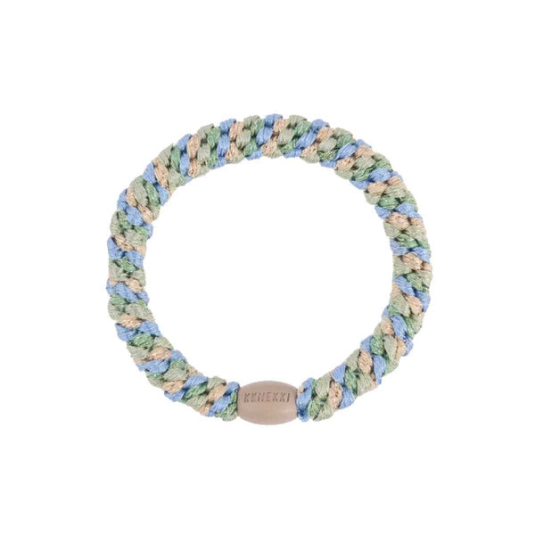 Kknekki MIX GLITTER Haarelastiek & Armbandje, Pistacio & Sky Blue