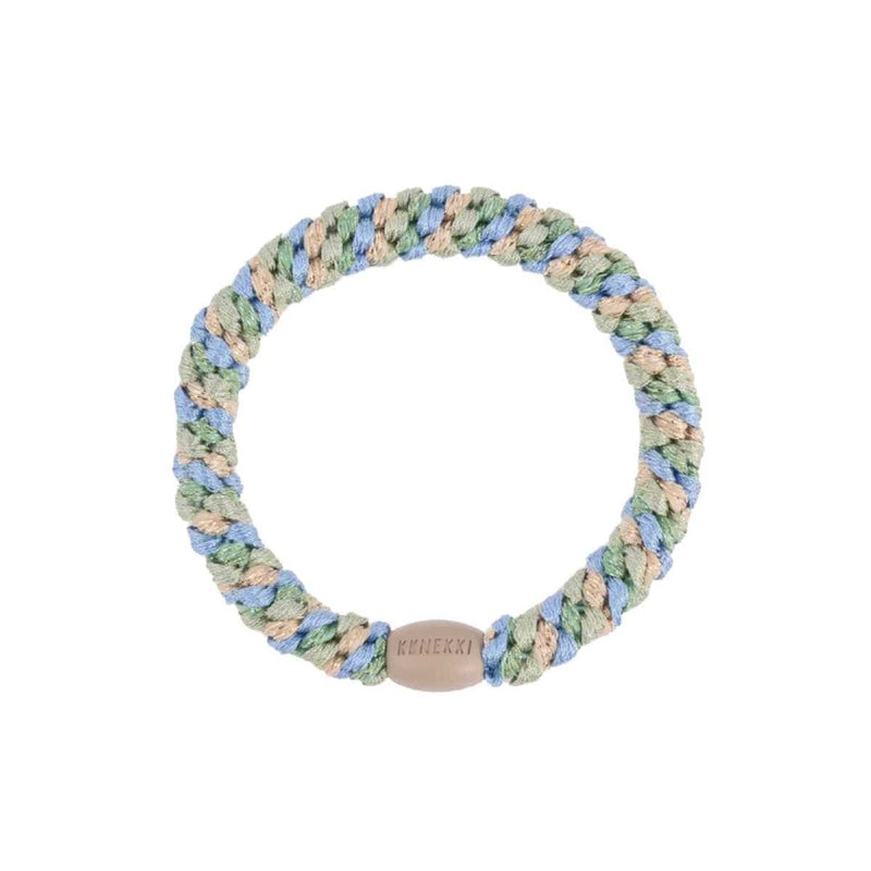 Kknekki MIX GLITTER Haarelastiek & Armbandje, Pistacio & Sky Blue