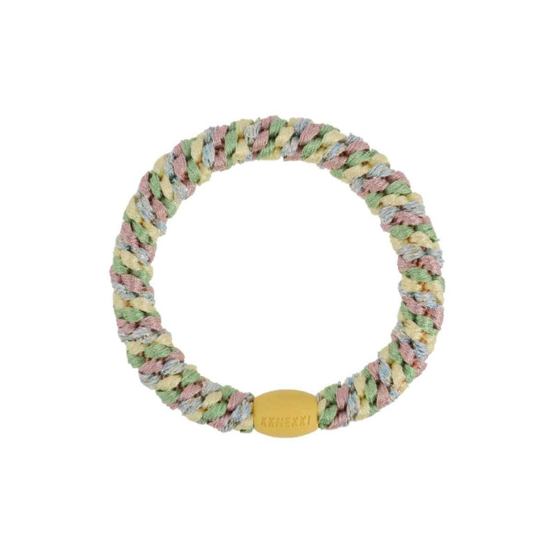 Kknekki MIX GLITTER Haarelastiek & Armbandje, Sparkle Blue & Pastel