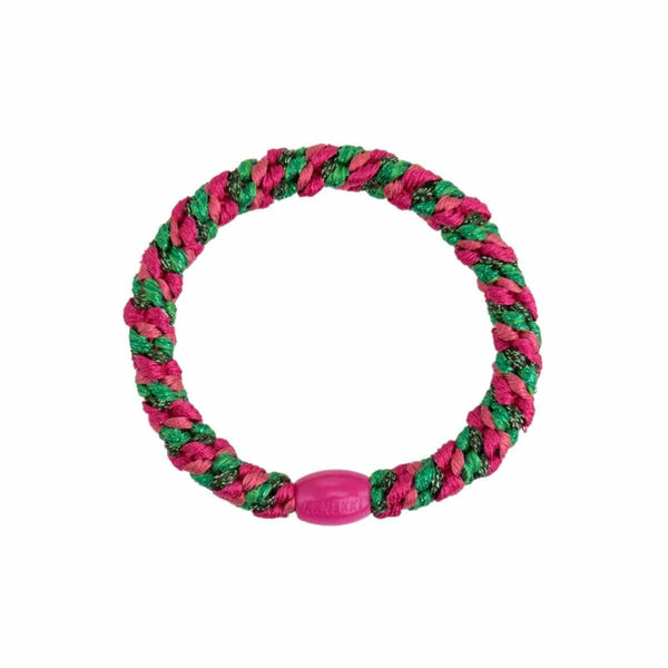 Kknekki MIX GLITTER Haarelastiek & Armbandje, Strong Pink & Green