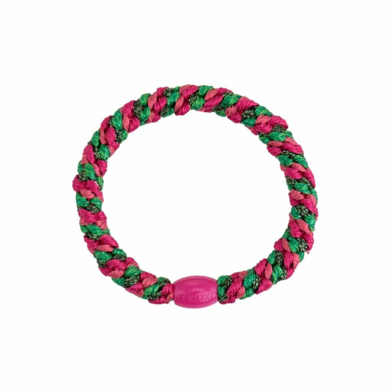 Kknekki MIX GLITTER Haarelastiek & Armbandje, Strong Pink & Green