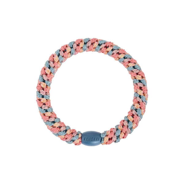 Kknekki MIX GLITTER Haarelastiek & Armbandje, Teal & Pomerant