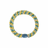 Kknekki MIX GLITTER Haarelastiek & Armbandje, Yellow & Light Petrol