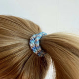 Kknekki MIX Haarelastiek & Armbandje, Light Blue & Gold