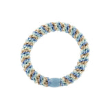 Kknekki MIX Haarelastiek & Armbandje, Light Blue & Gold