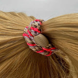 Kknekki MIX Haarelastiek & Armbandje, Nougat & Neon Pink