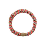 Kknekki MIX Haarelastiek & Armbandje, Nougat & Neon Pink