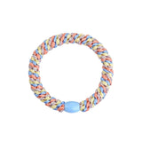 Kknekki MIX Haarelastiek & Armbandje, Yellow & Bluepeach